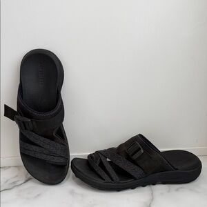 Merrell Women's District 4 Post black sandals size 9